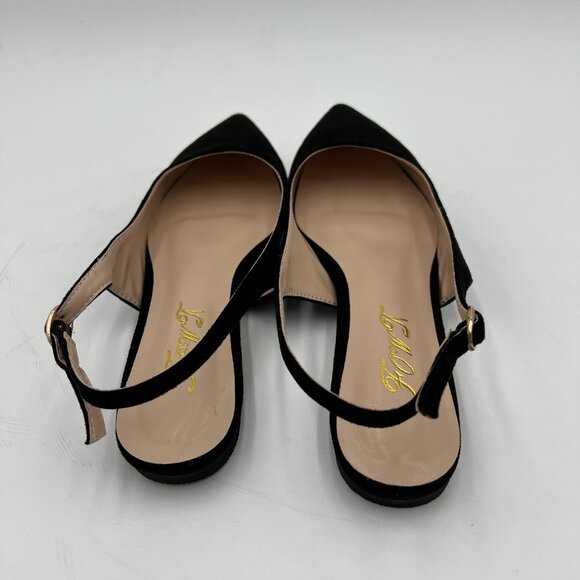 Black Suede pointy toe flats - Picture 6 of 7